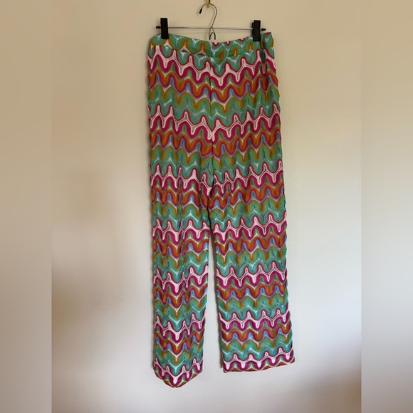 Colorful knit Halter top size L and pants size XL two piece set from Dillard’s - Picture 2 of 6